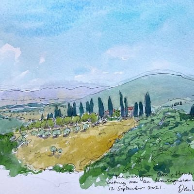 A sketch from the house