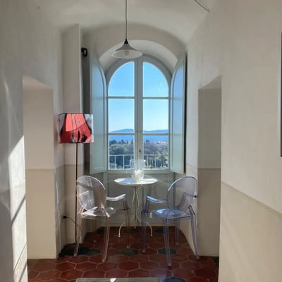 French windows with a view