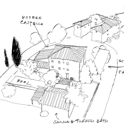 Podere Castello | Elegant Tuscan Farmhouse with vineyard views