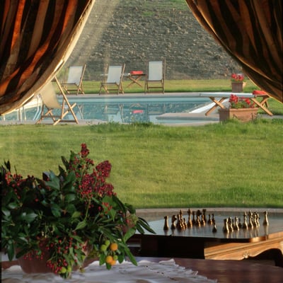 Podere Enea | Country House and Pool with views of Pienza