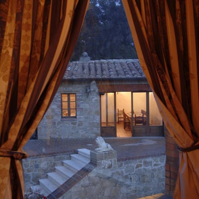 Podere Enea | Country House and Pool with views of Pienza