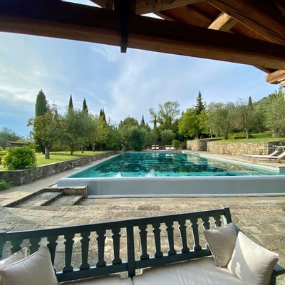 The pool at Borgo Rinnovato is enormous