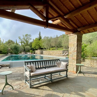 The pool at Borgo Rinnovato is enormous