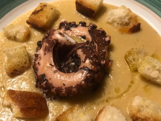 Octopus in Chick Pea Puree