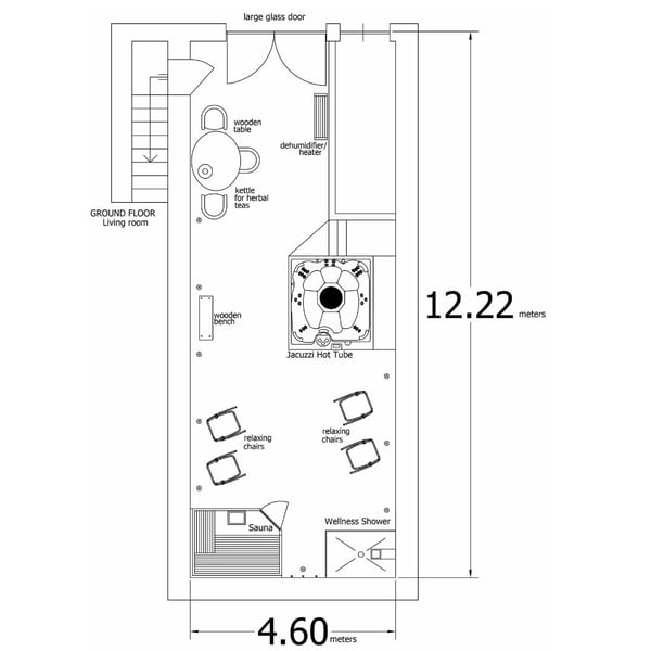 Sauna floor plan