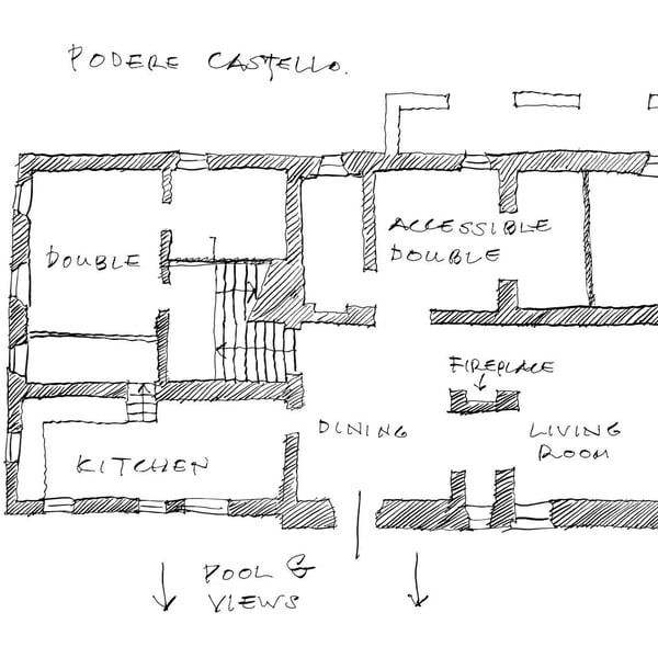 Ground Floor Plans of Podere Castello