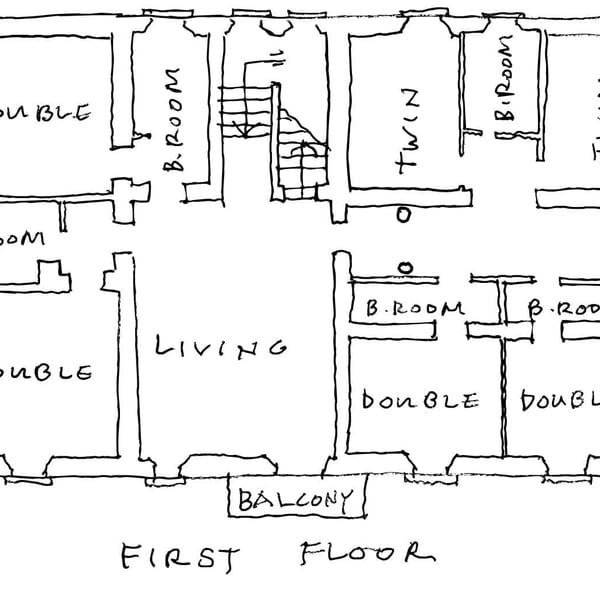 First floor plans of Villa Lucia