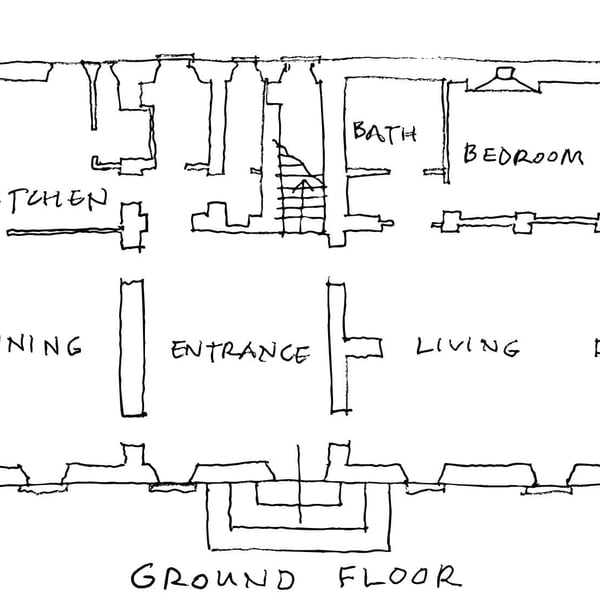 Ground floor plans of Villa Lucia