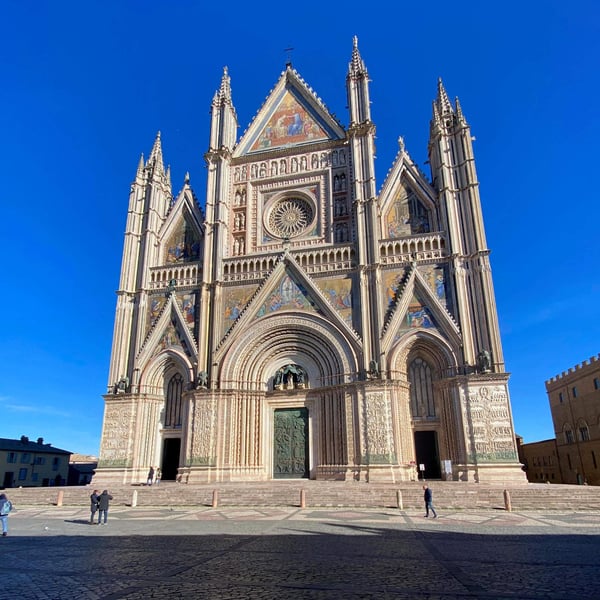 The hill top city of Orvieto is less than an hour's drive south