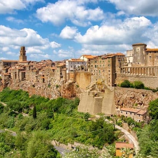 Pitigliano is a striking village built on an old tufa outcrop