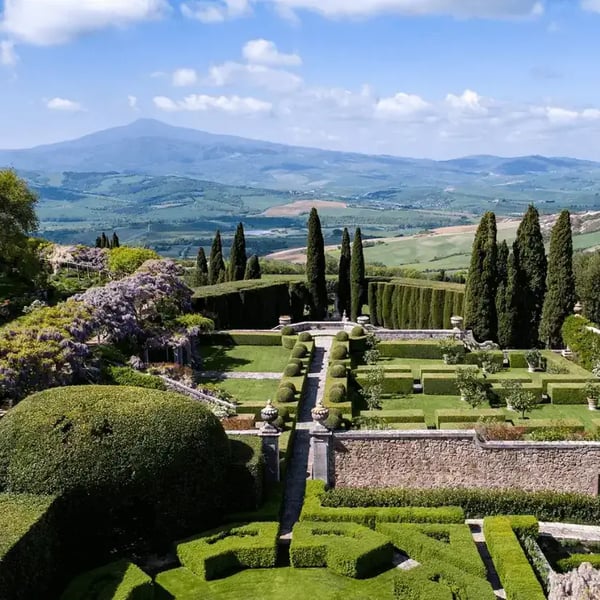 Famous gardens of "La Foce"