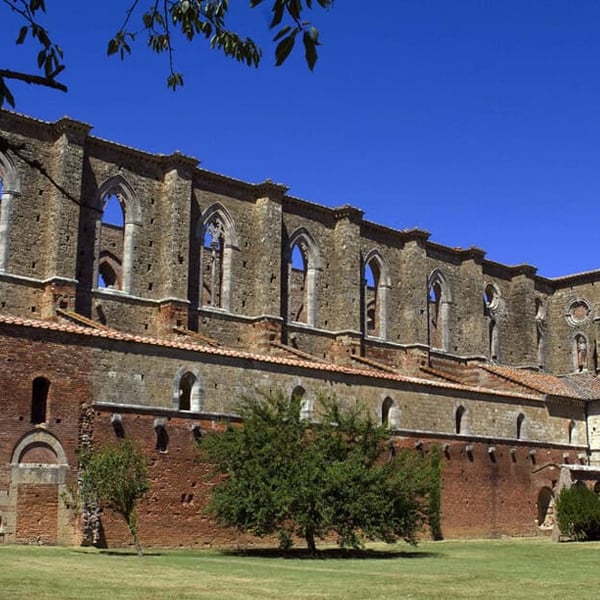 The majestic ruins of San Galgano are just over 20 minutes away