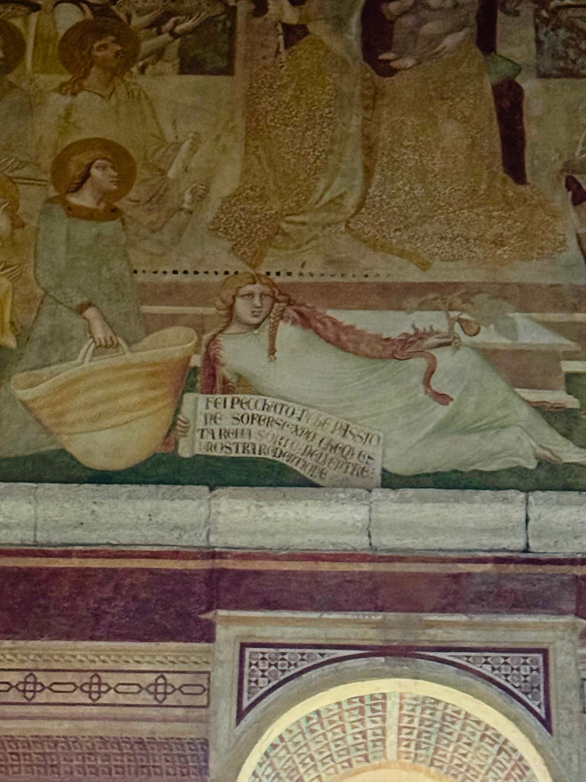Detail of Lorenzetti's frescoes in Montesiepi