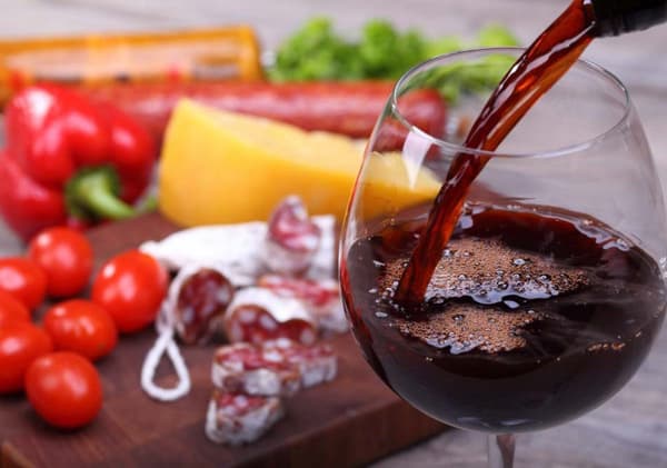 Wine goes well with food