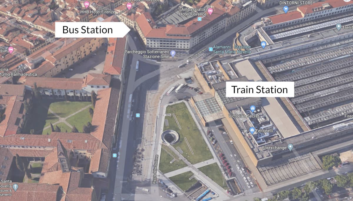 Getting from Train Station to Bus Station in Florence