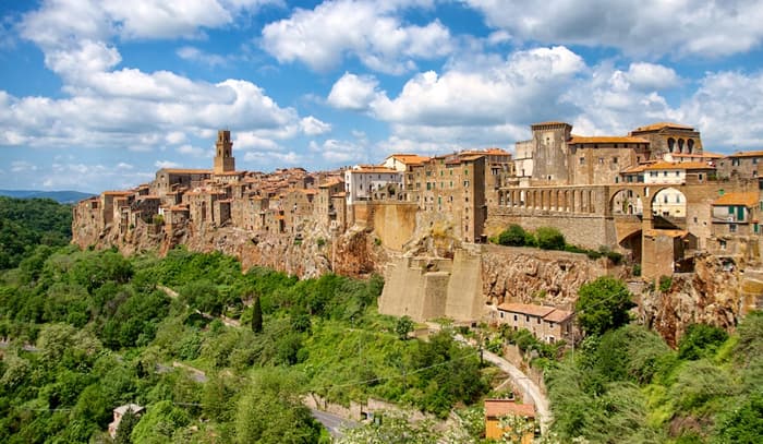 Pitigliano, riding high on its tufa ridge