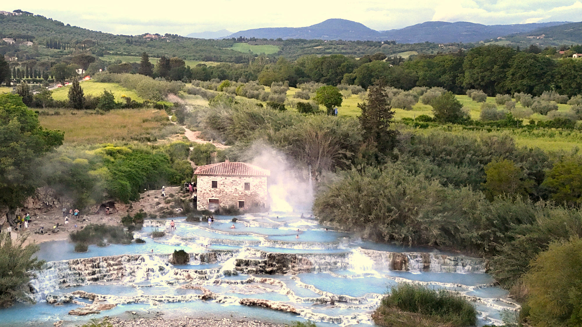 An aerial shot of Saturnia I took with my drone on my last trip saturnia-aerial003