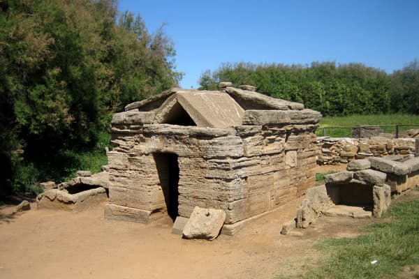 Some tombs are temple-like in form