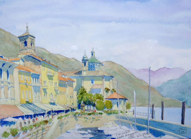 A memory of an easy day spent sitting on the waterfront in Cannobio Canobbio