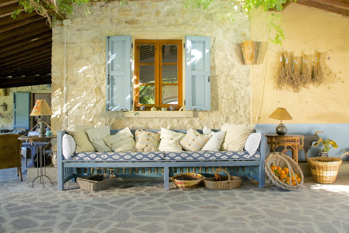 Shaded pergolas make great spaces for outdoor living in Tuscany Dipinta di Blu Pergola