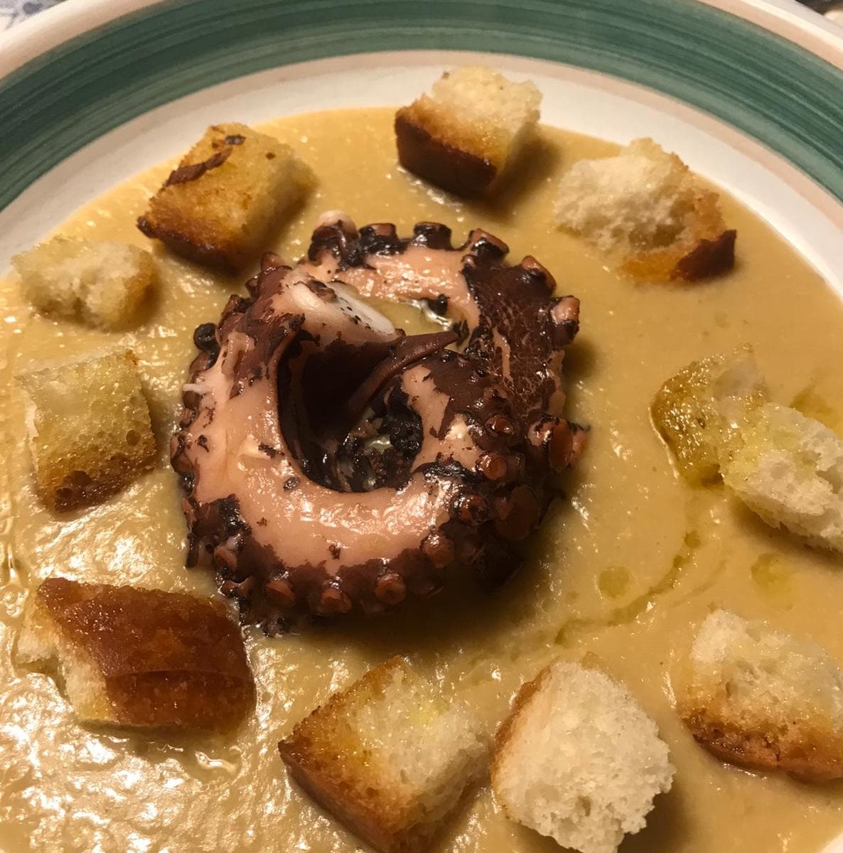 Octopus in Chick Pea Puree