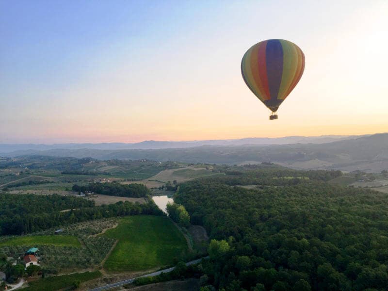 Ballooning over Chianti